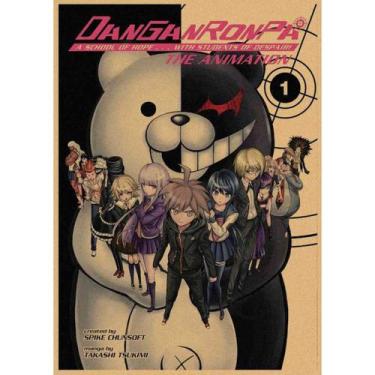 Imagem de Pôster Danganronpas desencadeia arte de anime Happys Havocs Monokumas 