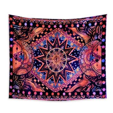 Imagem de Estética de sala de parede de tarô fluorescente de tapeçaria 150x150cm