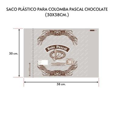 Imagem de Saco Plástico Colomba Pascal De Chocolate 1kg (30x38) 100 Un - TAMAROZ