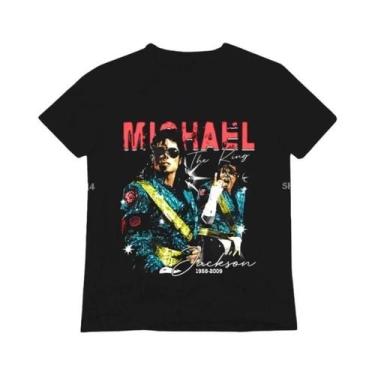 Imagem de Camiseta De Algodão plus Size Feminina Com Design De Michael Jackson, 