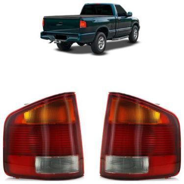 Imagem de Lanterna Traseira S10 1996 A 2000 Tricolor - Chevrolet, Direito + Esqu