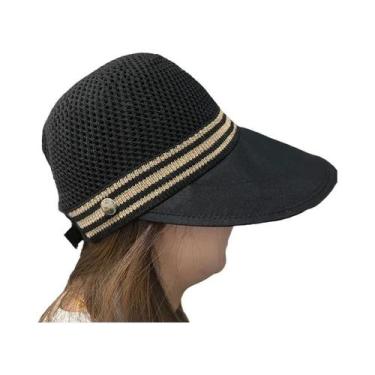 Imagem de Chapéu Feminino De Verão Com Secagem Rápida E Proteção Solar, Com Másc