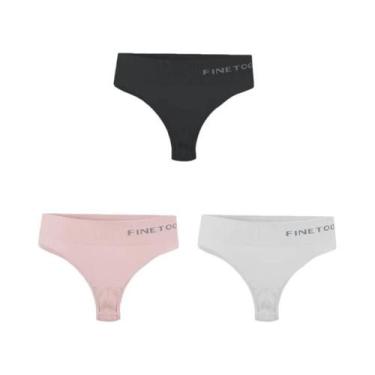 Imagem de Conjunto De 3 Calcinhas Sem Costura De Cintura Alta Tamanho Grande Par