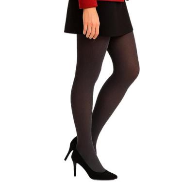 Imagem de Meia Calça Elastano Fio 40 Opaca Feminina Selene, P, Grafite