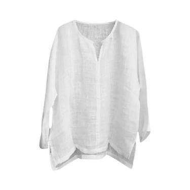 Imagem de Camisa Masculina Casual Solta de Manga Comprida - Verão/Primavera - De