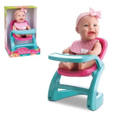 Imagem de Boneca Mini Baby Babilina Papinha na Cadeirinha  Boneca Bebê Infantil 