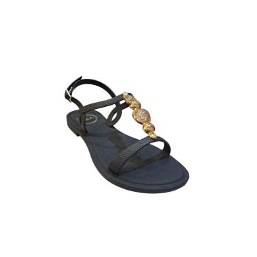 Imagem de Chinelo Terra e Água Preto com Pedrarias Vegano-Feminino