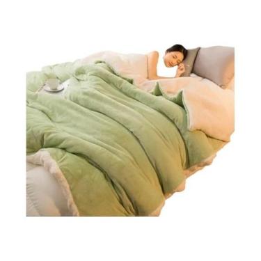 Imagem de Cobertor De Lã Dupla Face Tamanho Queen, Quente Para O Inverno, Colcha