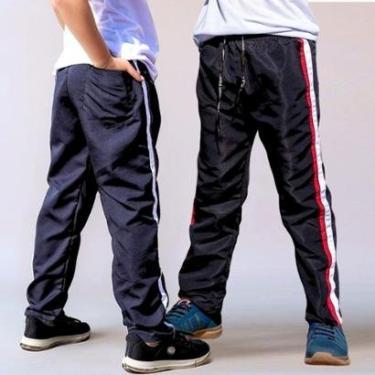 Imagem de Kit 2 Calças Infantil Maculina Tactel Leve Uniforme Escola Dia a Dia-Masculino