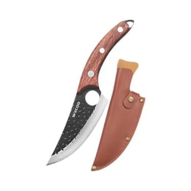 Imagem de Conjunto De 5 Facas De Cozinha Forjadas À Mão: Faca De Chef, Desossado