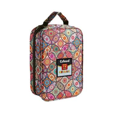 Imagem de Estojo De Lápis Colorido De Grande Capacidade Com 50, 72, 120 Comparti