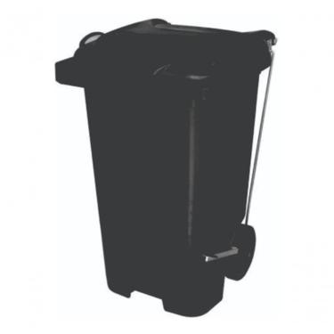 Imagem de Contêiner Lixeira Plástico Injetado com Rodas e Pedal 240 l para Coleta de Resíduos Ver...