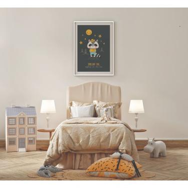 Imagem de Quadro Infantil Decorativo Cowboy Pata Fofa Retangular 20x30CM em Vinil com Ou sem Vidr...
