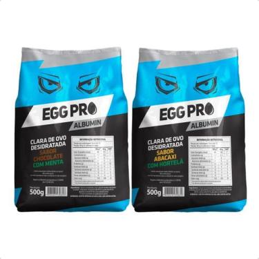 Imagem de Albumina Desidratada Kit 2 Sabores Variados 1kg Proteína Pura - Protei