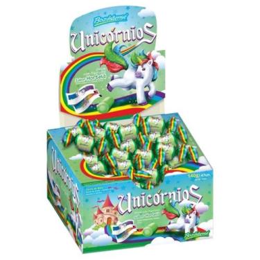 Imagem de Chiclete Happy Bol Unicórnios Hortelã - 140g - Florestal