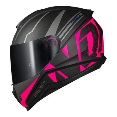 Imagem de Capacete Norisk Razor Full Metal Preto Fosco e Rosa-Unissex