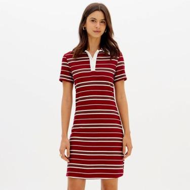 Imagem de Vestido Easy Lança Perfume Gola Polo Ou26 Vermelho Feminino, G