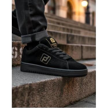 Imagem de Tênis Freeday Masculino Jab Gold Skate Street Fr25027, Preto, Ouro, 39