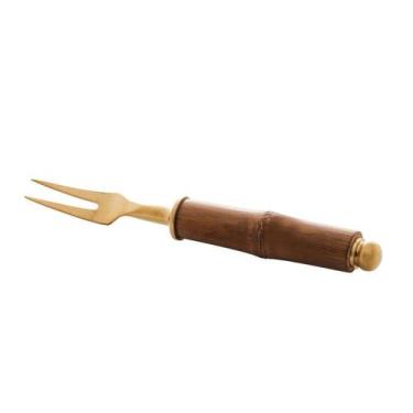 Imagem de Conjunto com 04 Garfos para Petiscos Wolff 14cm com Cabo de Bambu / In