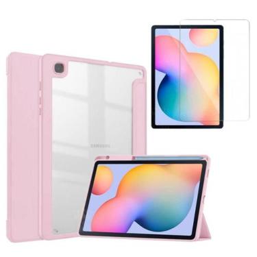 Imagem de Case Fundo acrílico + película vidro Para Galaxy Tab S6 Lite - Tech ki