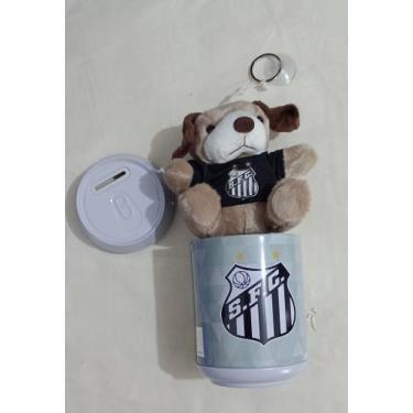 Imagem de Cofre porta moedas com chaveiro cachorinho Santos Fc 01 unidade - mile