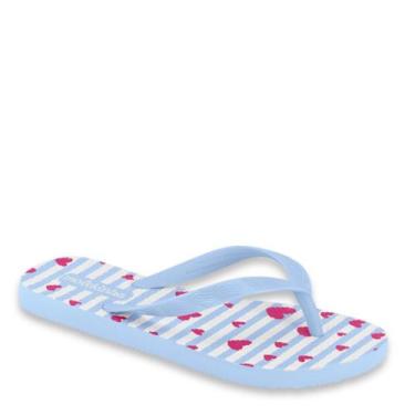 Imagem de Chinelo Infantil Menina Leve Conforto Molekinha 2364300, Celeste, Bran