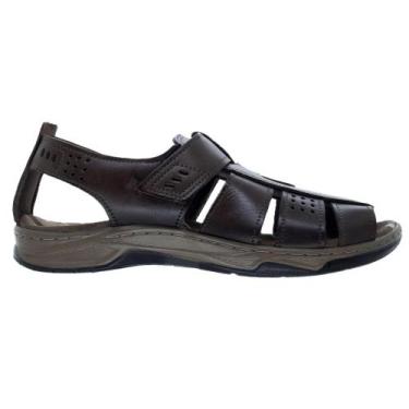 Imagem de Sandália Masculina Pegada 132256-03 Couro Cravo, 40, Cravo