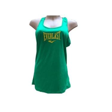 Imagem de Camiseta Regata Feminina Everlast Brasil Moda Esportiva, Verde, M