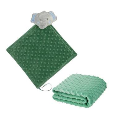 Imagem de Manta Cobertor Alto Relevo + Naninha com Pelucia para Bebê - Xukinha S
