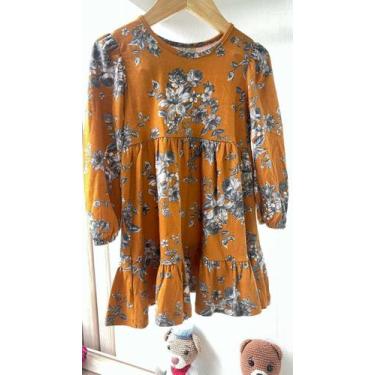 Imagem de Vestido Menina Milon Manga Longa, Marrom, 4