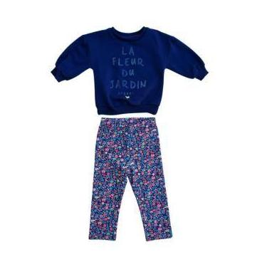 Imagem de Blusão Moletom e Calça de Cotton Conjunto Infantil Menina Up Baby, 1, 