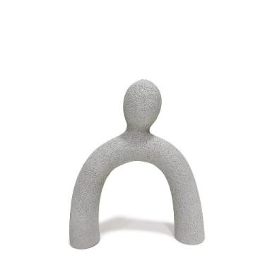 Imagem de Escultura Humana Abstrata Decorativa em Poliresina 21x18cm - Mart
