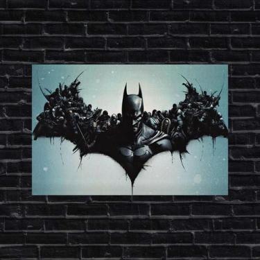 Imagem de Placa Decorativa Batman Logo Wallpaper - Nerdecs