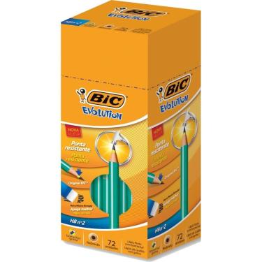 Imagem de Lápis Preto BIC Evolution 2HB Redondo com Borracha Caixa com 72 Unidades Preto