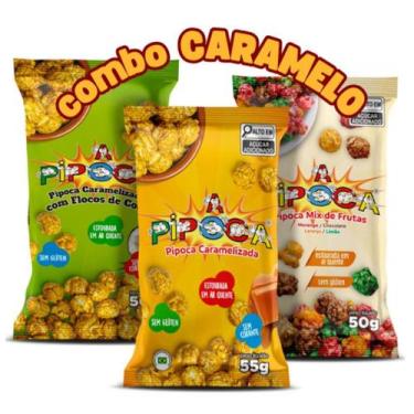 Imagem de Combo CARAMELO - Caixa c/ 24 Unid. - 12 Pipocas Caramelizadas 55g + 6 