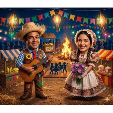 Imagem de Kit Moldura para Foto Festa Junina Para Foto Casal Arraia - Regina fes