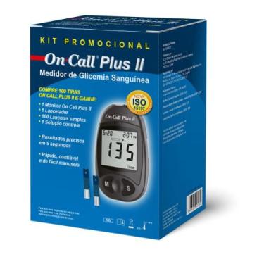 Imagem de Kit Medidor de Glicemia Sanguínea On Call Plus II