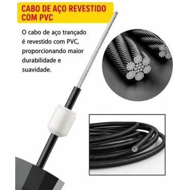 Imagem de Corda De Pular Cross Speed Rope Rolamento Profissional Fit Homeroarte 
