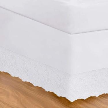 Imagem de Saia Para Cama Queen Buettner Renda Alice Branca