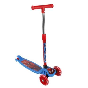 Imagem de Patinete Infantil 30kg 3 Rodas com Led Homem-Aranha Disney - Central -