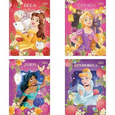 Imagem de Caderno Capa Dura Colegial Princesas 80 Folhas TILIBRA