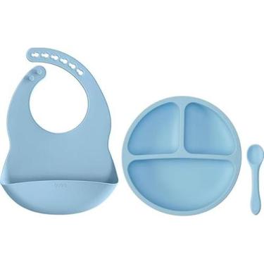 Imagem de Kit Refeição em Silicone Azul Buba - 19568
