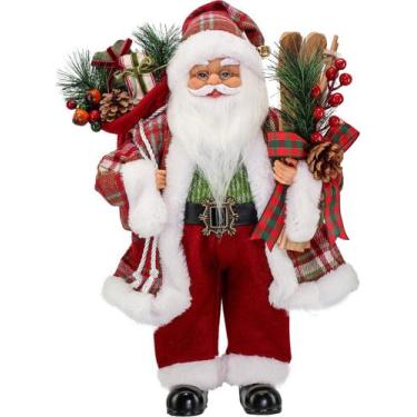 Imagem de Boneco Natal Decorativo Papai Noel Esquiador Tecido 41cm - Gici Christ
