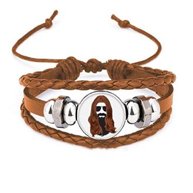 Imagem de Pulseira de óculos de sol de barba masculina e feminina de pelo longo