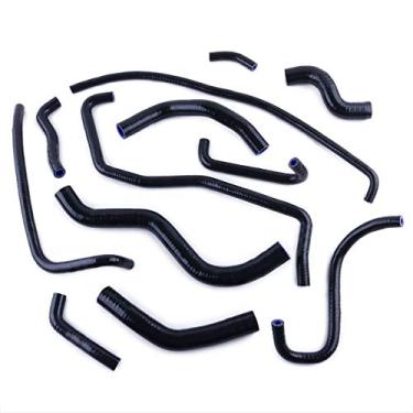 Imagem de LUXERAD Tubo de refrigeração de 3 camadas de 4,5 mm de desempenho de silicone para 2002-2007 2003 2004 2005 2006 Hon da CB900F 919 (preto)