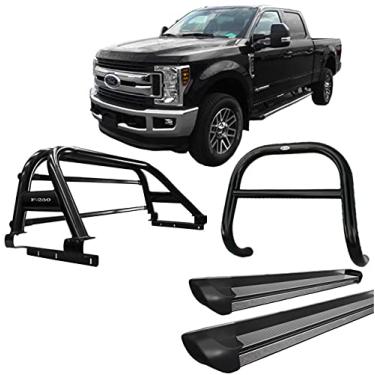 Imagem de Kit quebra mato+Estribo Pers +Santo Antonio F250 Duplo PRETO