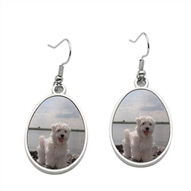 Imagem de Brincos de 4 maltês – Brincos pendentes para meninas – Presente de festa de aniversário dos namorados