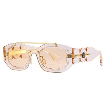Imagem de Retro Frame Sunglasses Gradient Eyewear Women Luxury Sun Glasses Men Fashion Rectangle Jelly Sunglasses with Metal Hinges UV400,C3,china