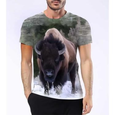 Imagem de Camiseta Camisa Bisão-Americano Animal Búfalo Manadas Hd 8 - Estilo Kr