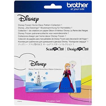 Imagem de Brother ScanNCut Coleção Disney Frozen HomeDeco Pattern 1 CADSNP04, 27 Designs com Olaf, Elsa, Anna e mais, Arte de parede de vinil, transferências por ferro para roupas, modelos de estêncil, decorações de festa
